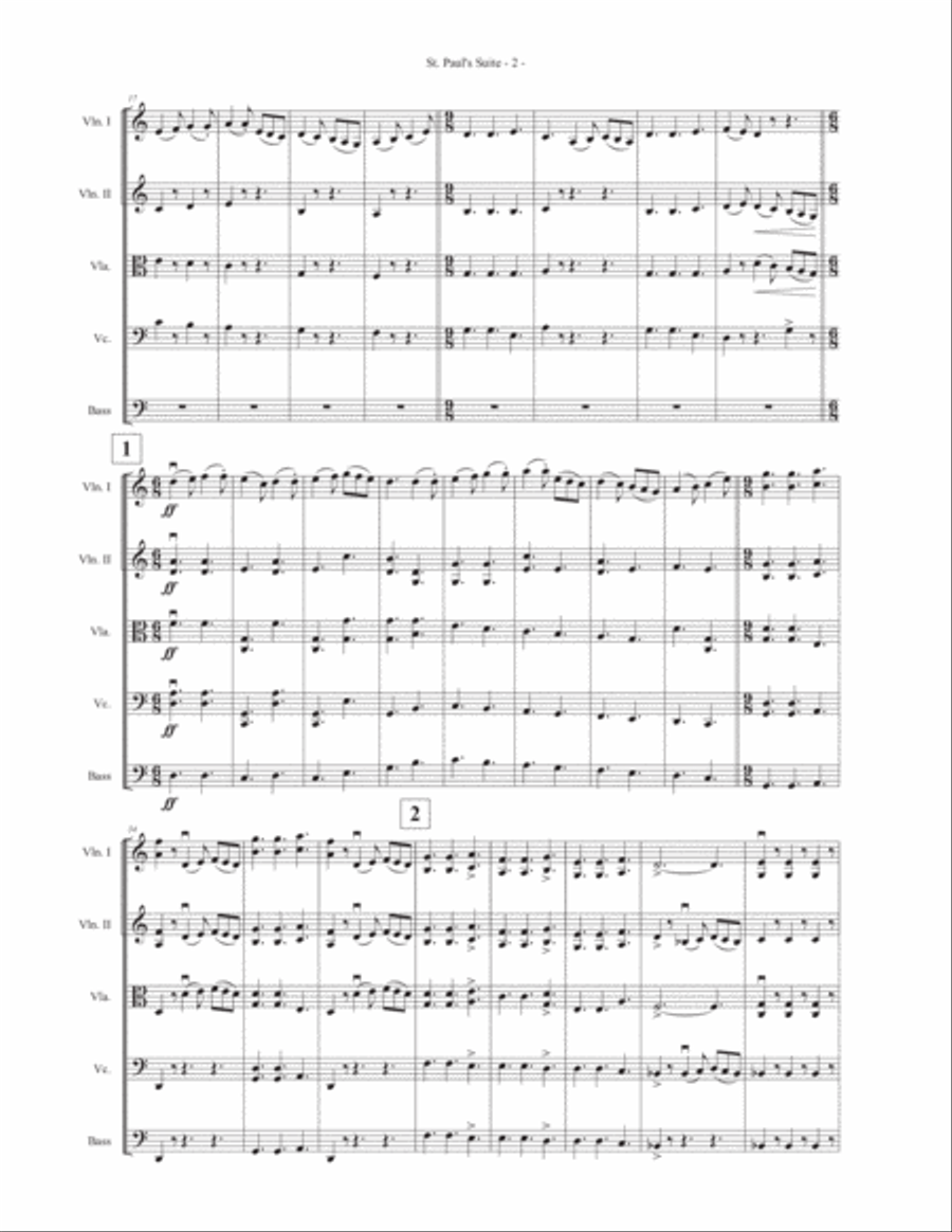 St. Paul's Suite for String Orchestra String Orchestra scores gallery preview page 5