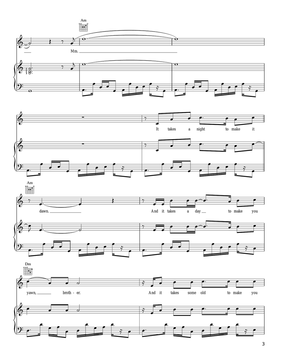 Life Is Wonderful Piano, Vocal, Guitar scores gallery preview page 3