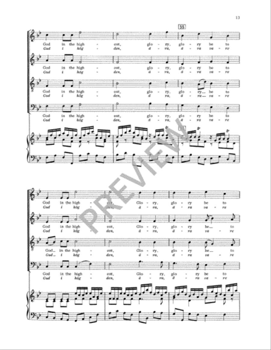 Svenska Messan (Swedish Mass) Vocal Score 4-Part scores gallery preview page 16