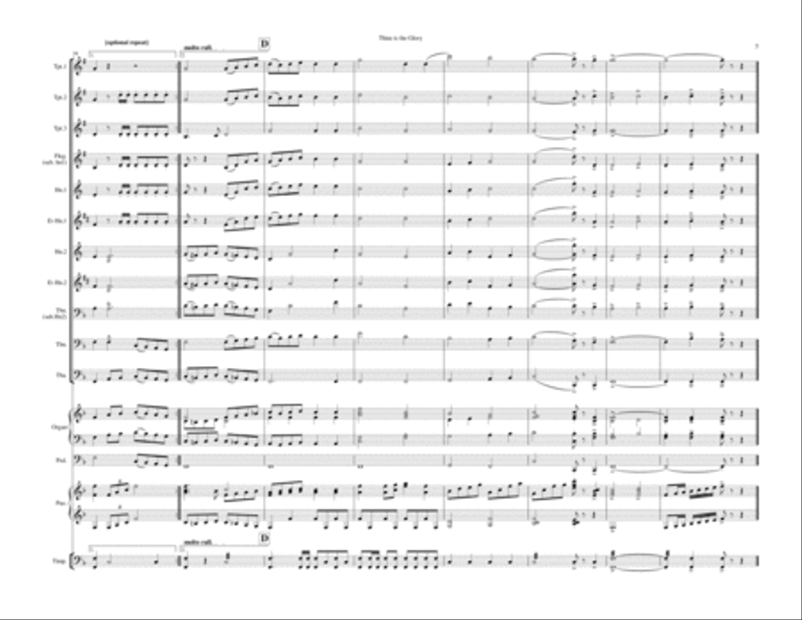 Thine is the Glory Brass Ensemble scores gallery preview page 5