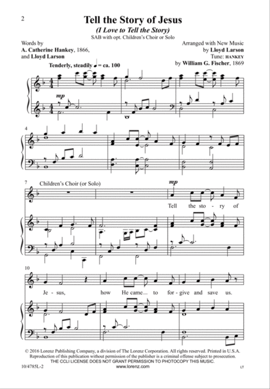 Tell the Story of Jesus 3-Part scores gallery preview page 2