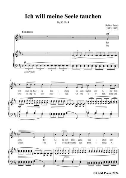 R. Franz-Ich will meine Seele tauchen,in b minor,Op.43 No.4