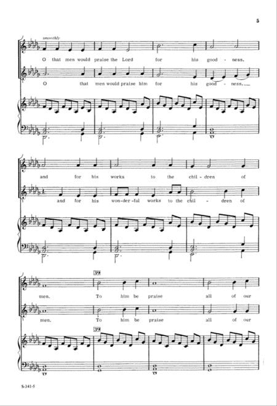 Praise Him, Alleluia 2-Part scores gallery preview page 5