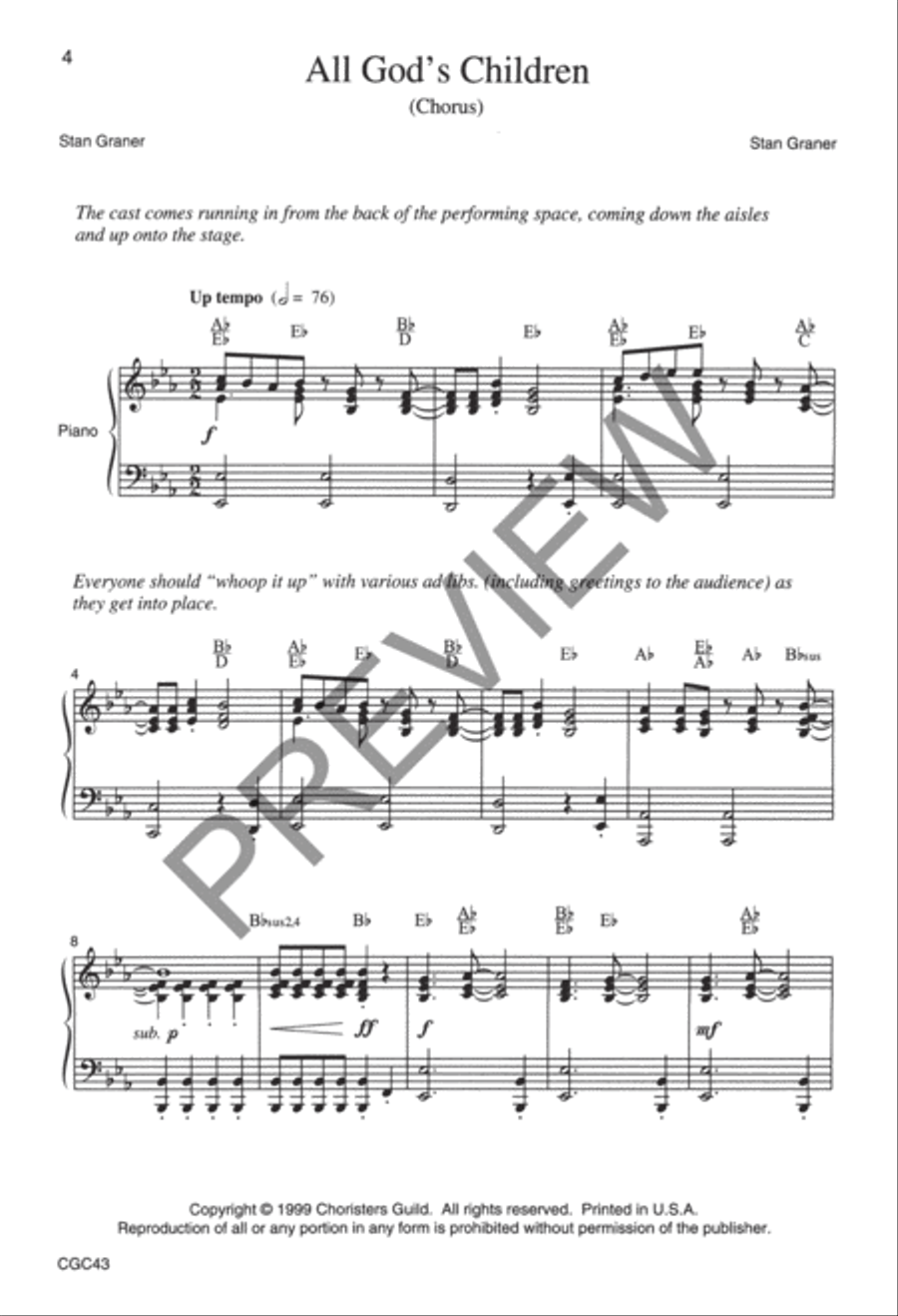 All God's Children Preview Kit (Score & CD) Choir scores gallery preview page 5
