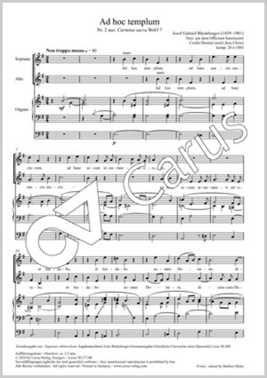 Ad hoc templum SA scores gallery preview page 1