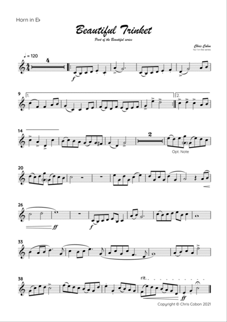 No.1 Beautiful Trinket for French Horn or Eb Horn Brass Duet scores gallery preview page 4