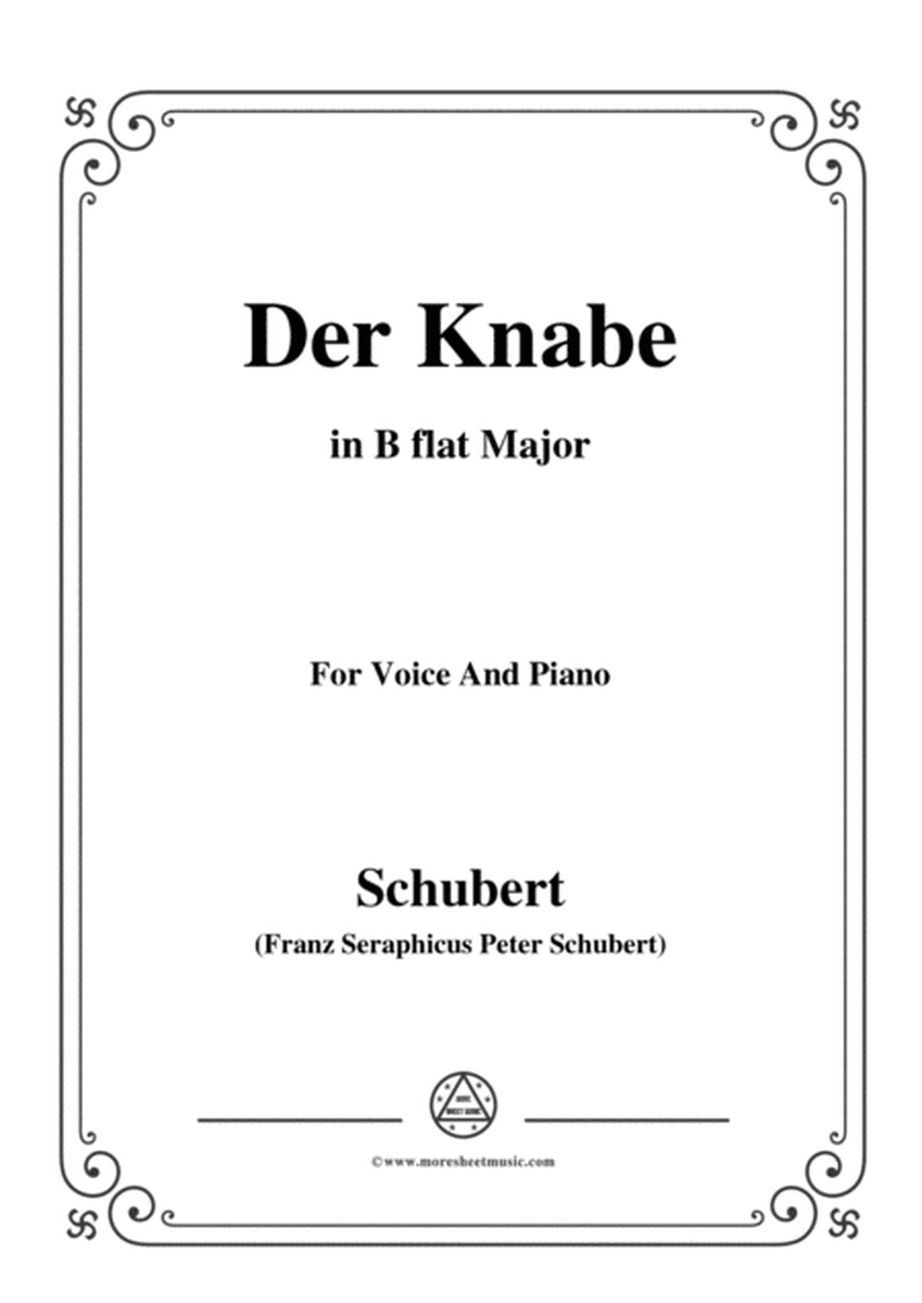 Schubert-Der Knabe,in B flat Major,for Voice&Piano image number null