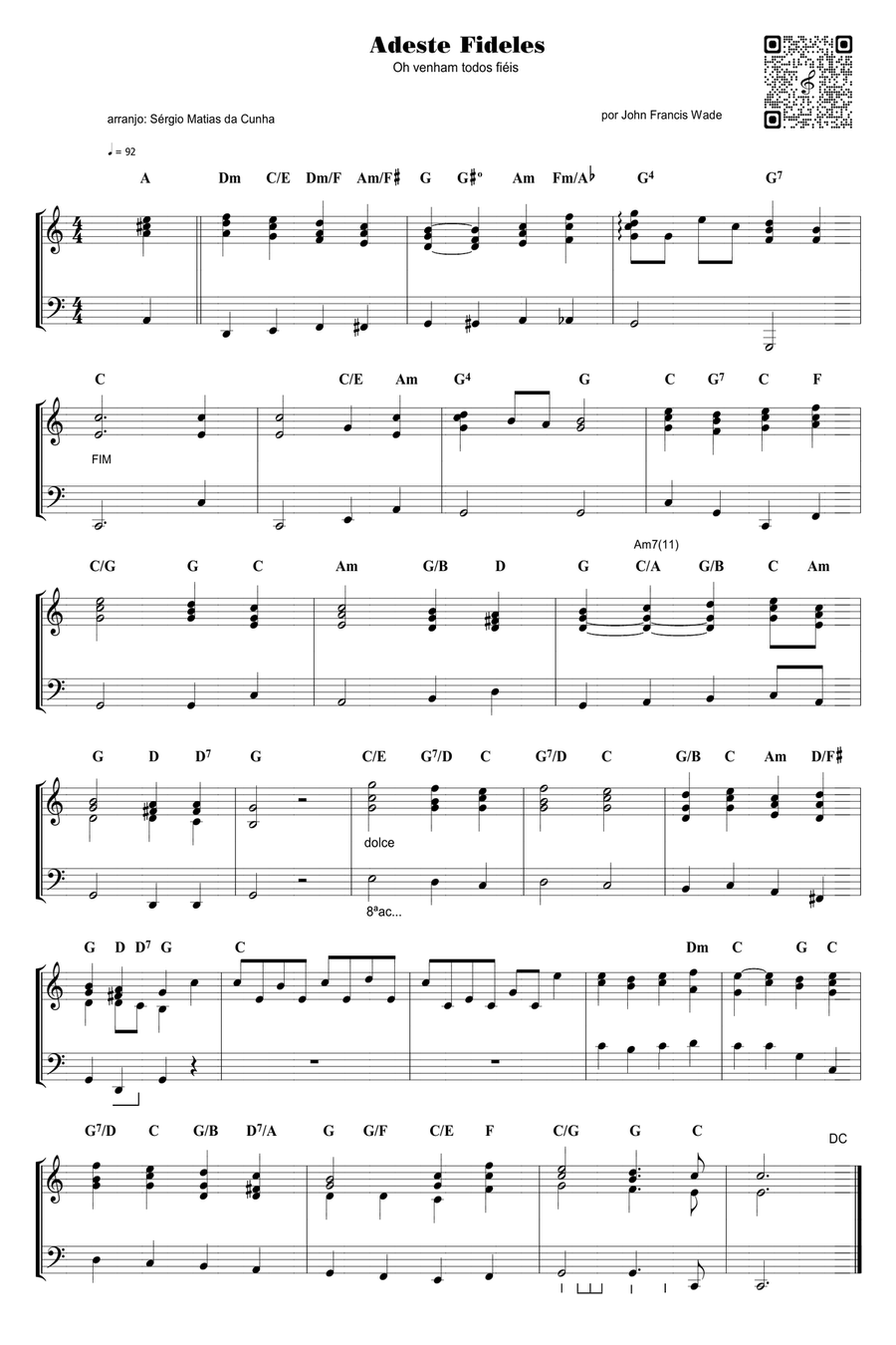 Adeste Fideles (fase2) Piano Solo scores gallery preview page 1