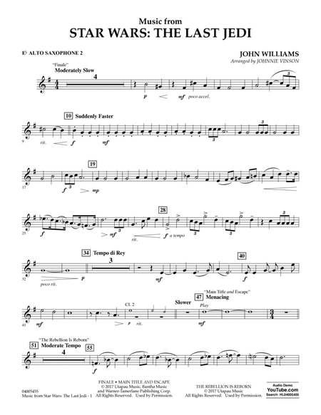 Music from Star Wars: The Last Jedi - Eb Alto Saxophone 2