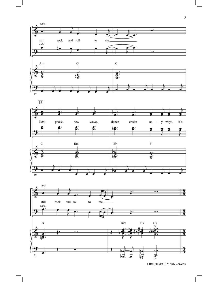 Like, Totally '80s (arr. Mark Brymer) 4-Part scores gallery preview page 4