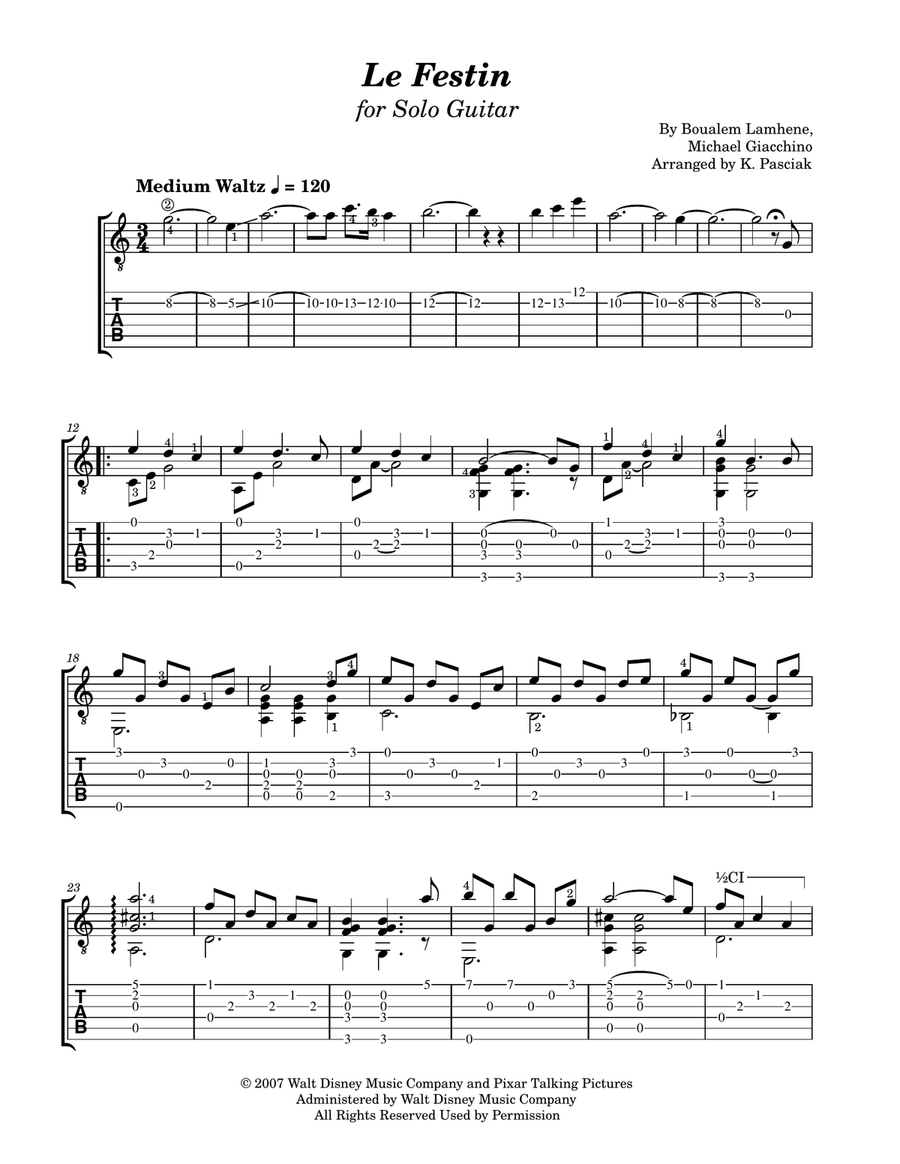 Le Festin Acoustic Guitar scores gallery preview page 3