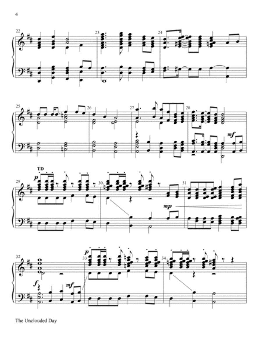 The Unclouded Day 5-Octaves scores gallery preview page 4
