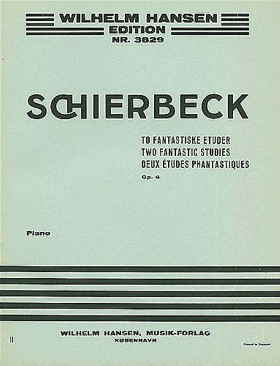 Poul Schierbeck: Two Fantastique Studies For Piano Op.4 Piano Method scores gallery preview page 1