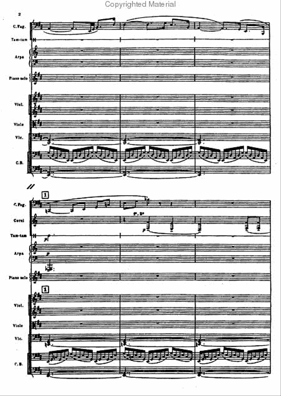 Concerto pour le main gauche (Conerto for the Left Hand) Score scores gallery preview page 3