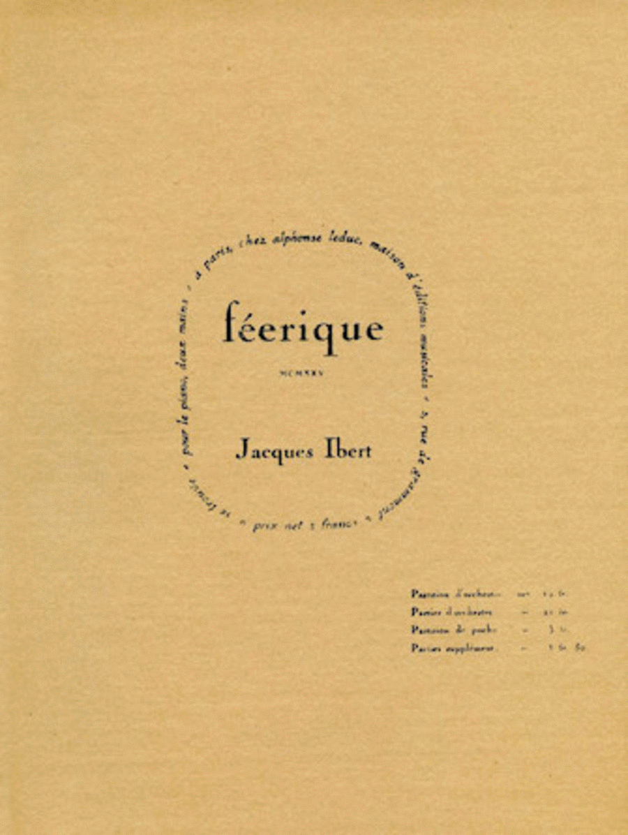 Feerique - Orchestra Score Score scores gallery preview page 1