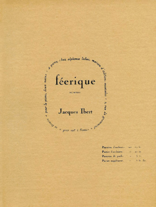 Book cover for Feerique - Orchestra Score
