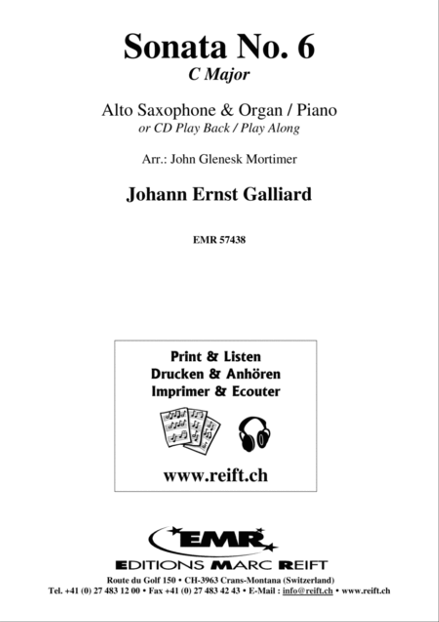 Sonata No. 6 Alto Saxophone scores gallery preview page 2