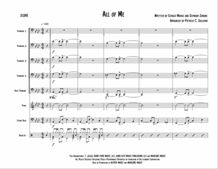 All Of Me Large Ensemble scores gallery preview page 1
