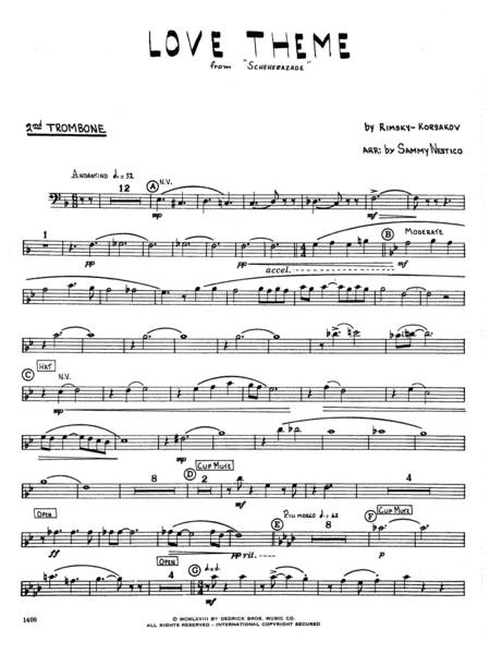 Love Theme From Scheherazade - 2nd Trombone
