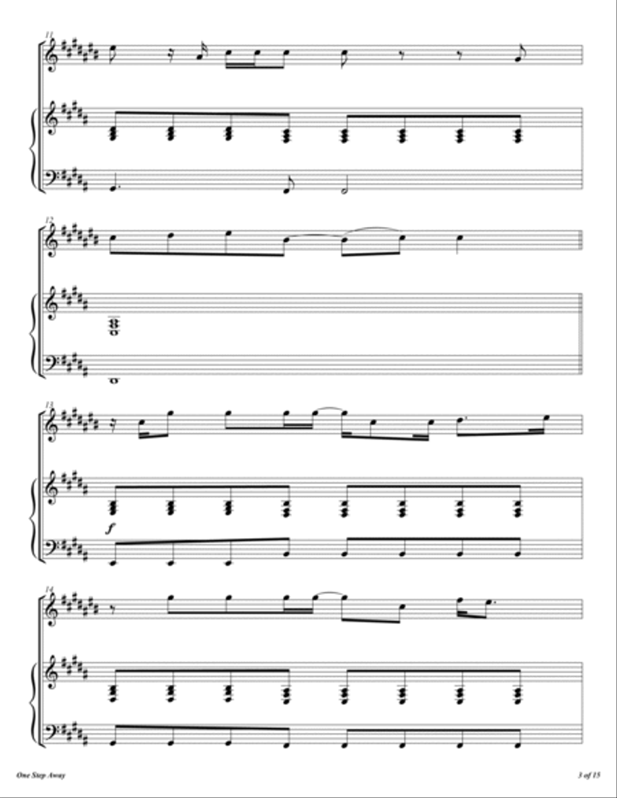 One Step Away One Step Away Trumpet Solo scores gallery preview page 4