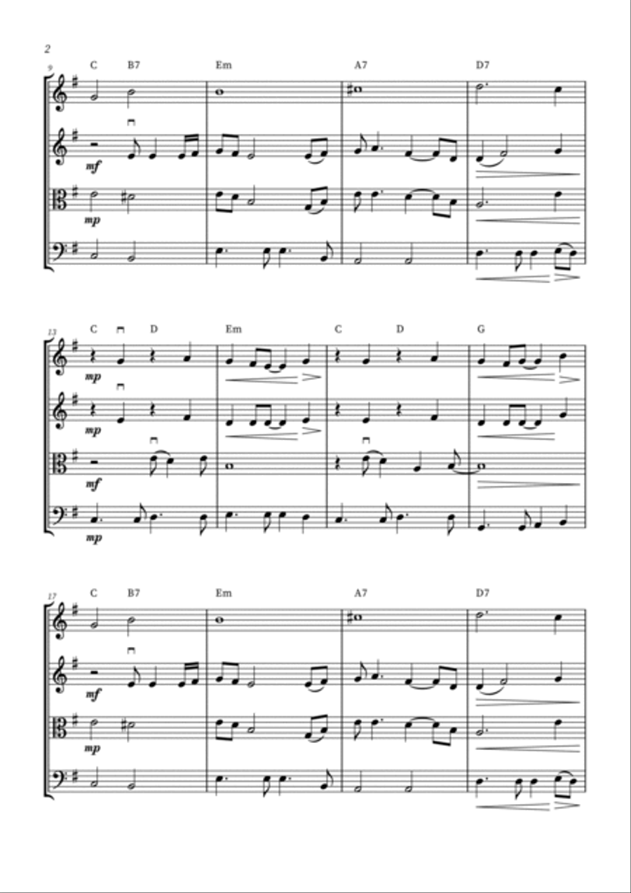 Long Long Time String Quartet scores gallery preview page 2