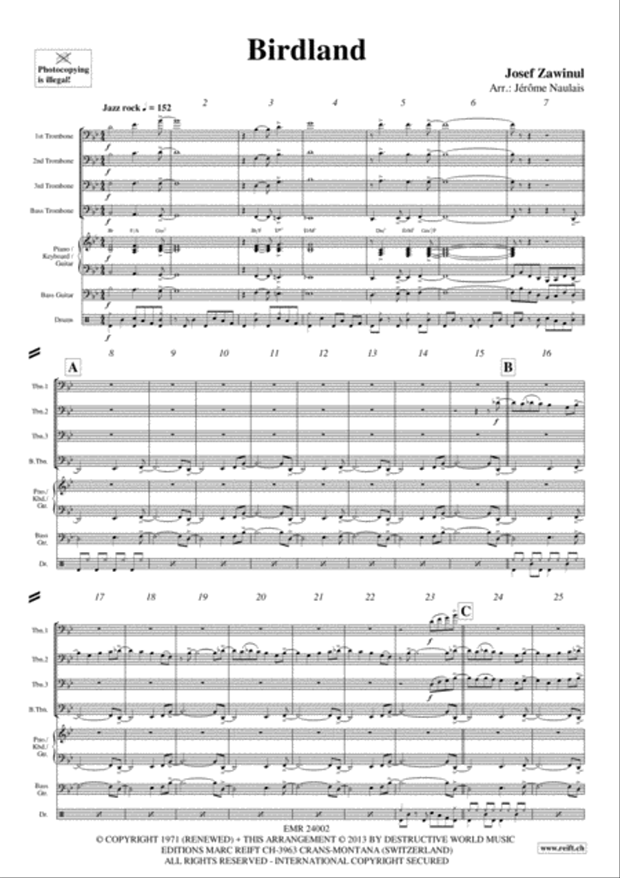 Birdland Trombone Quartet scores gallery preview page 3