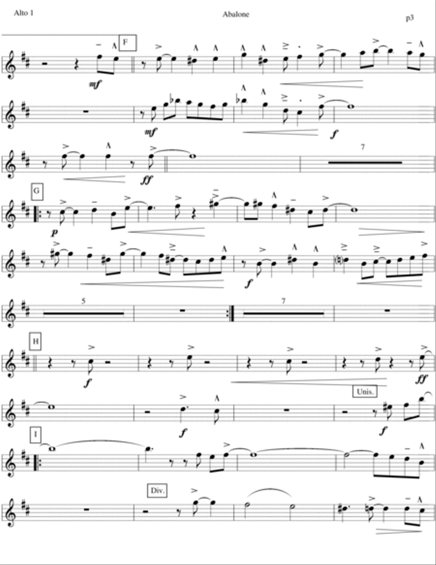 Abalone Steak Jazz Ensemble scores gallery preview page 3
