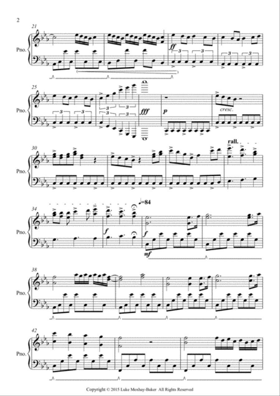 Caitlin Caitlin Piano Solo scores gallery preview page 2