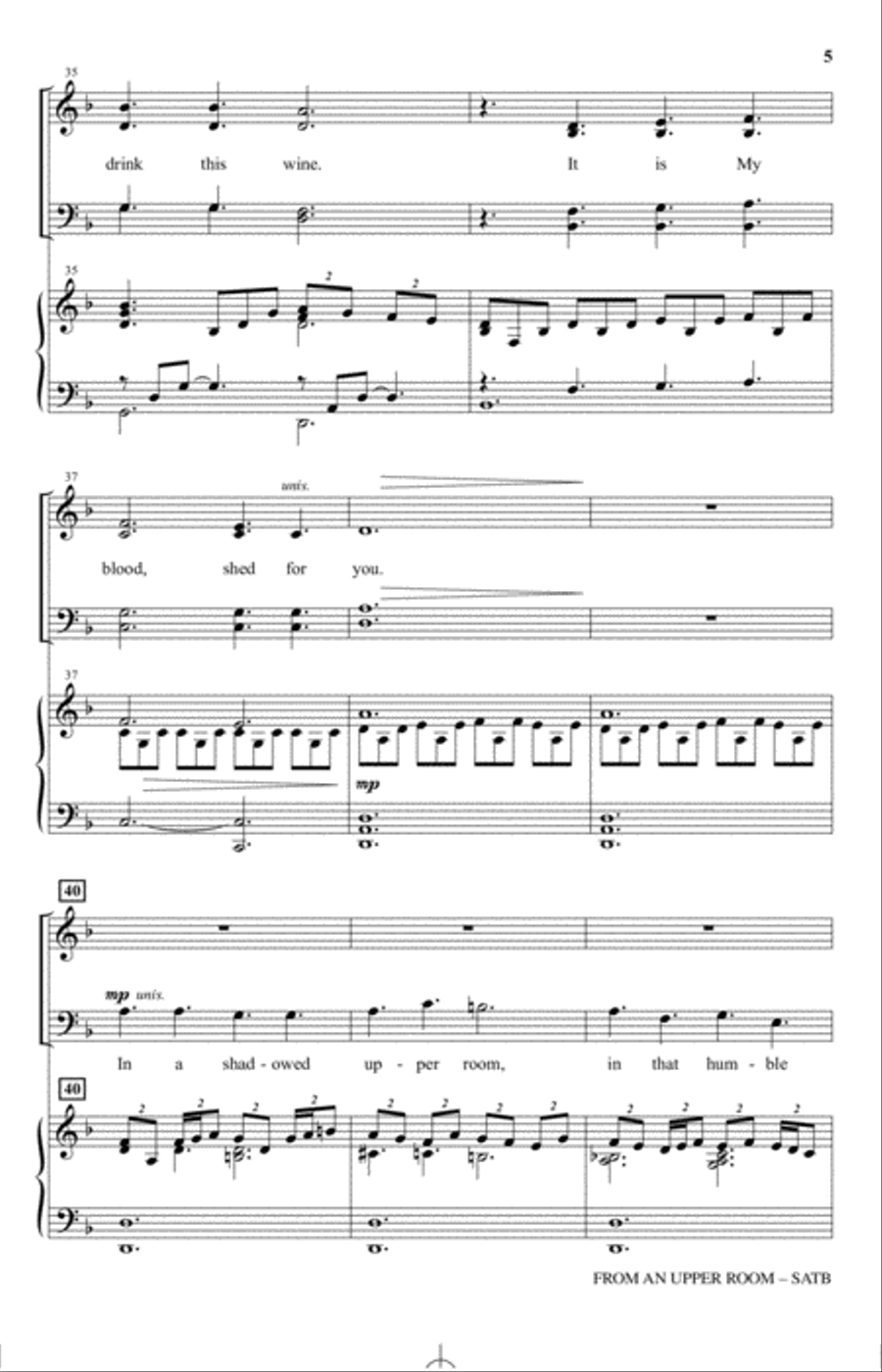 From An Upper Room From An Upper Room 4-Part scores gallery preview page 4