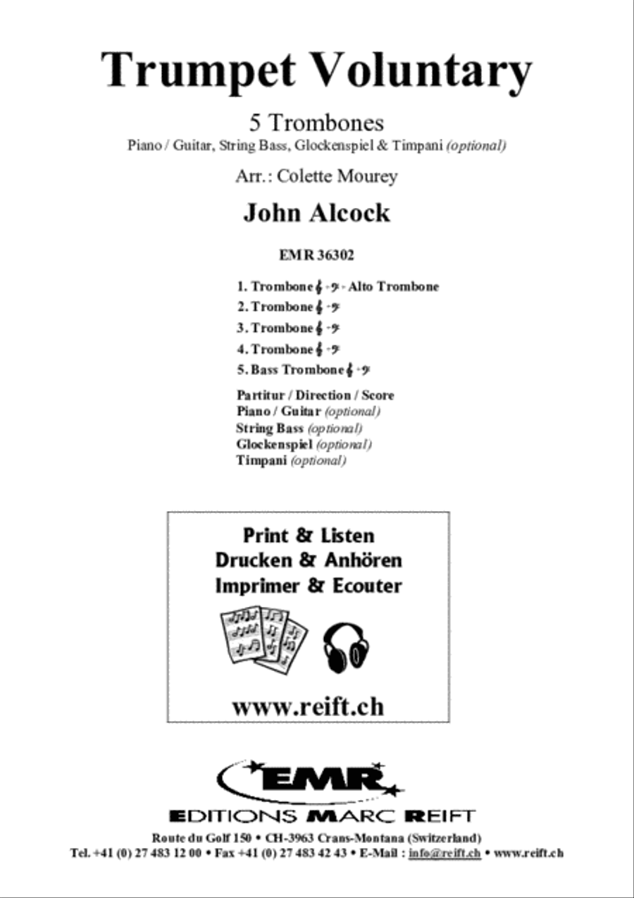 Trumpet Voluntary Trombone scores gallery preview page 2