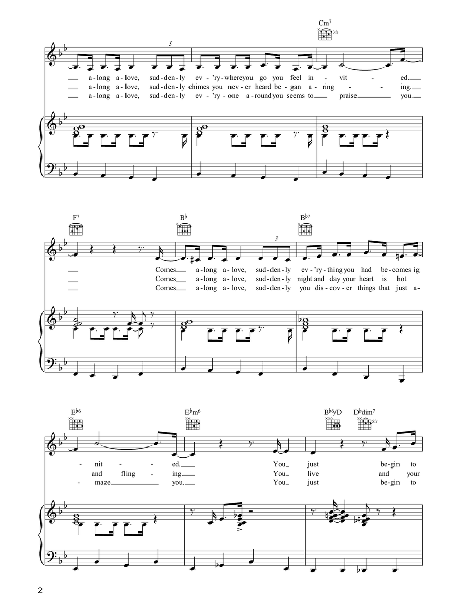 Comes A-Long A-Love Comes A-Long A-Love Piano, Vocal, Guitar scores gallery preview page 2