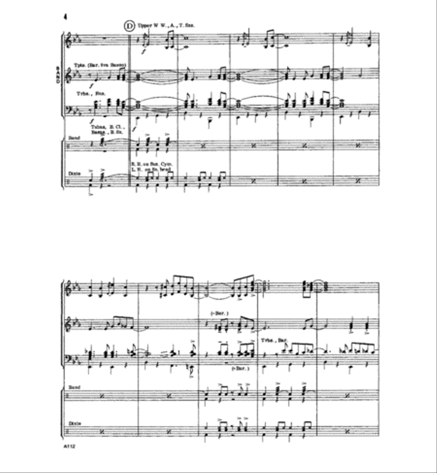 At A Dixieland Jazz Funeral Concert Band scores gallery preview page 5
