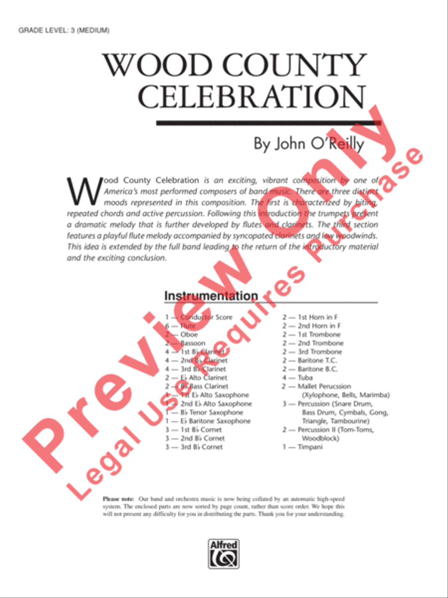 Wood County Celebration Concert Band scores gallery preview page 2