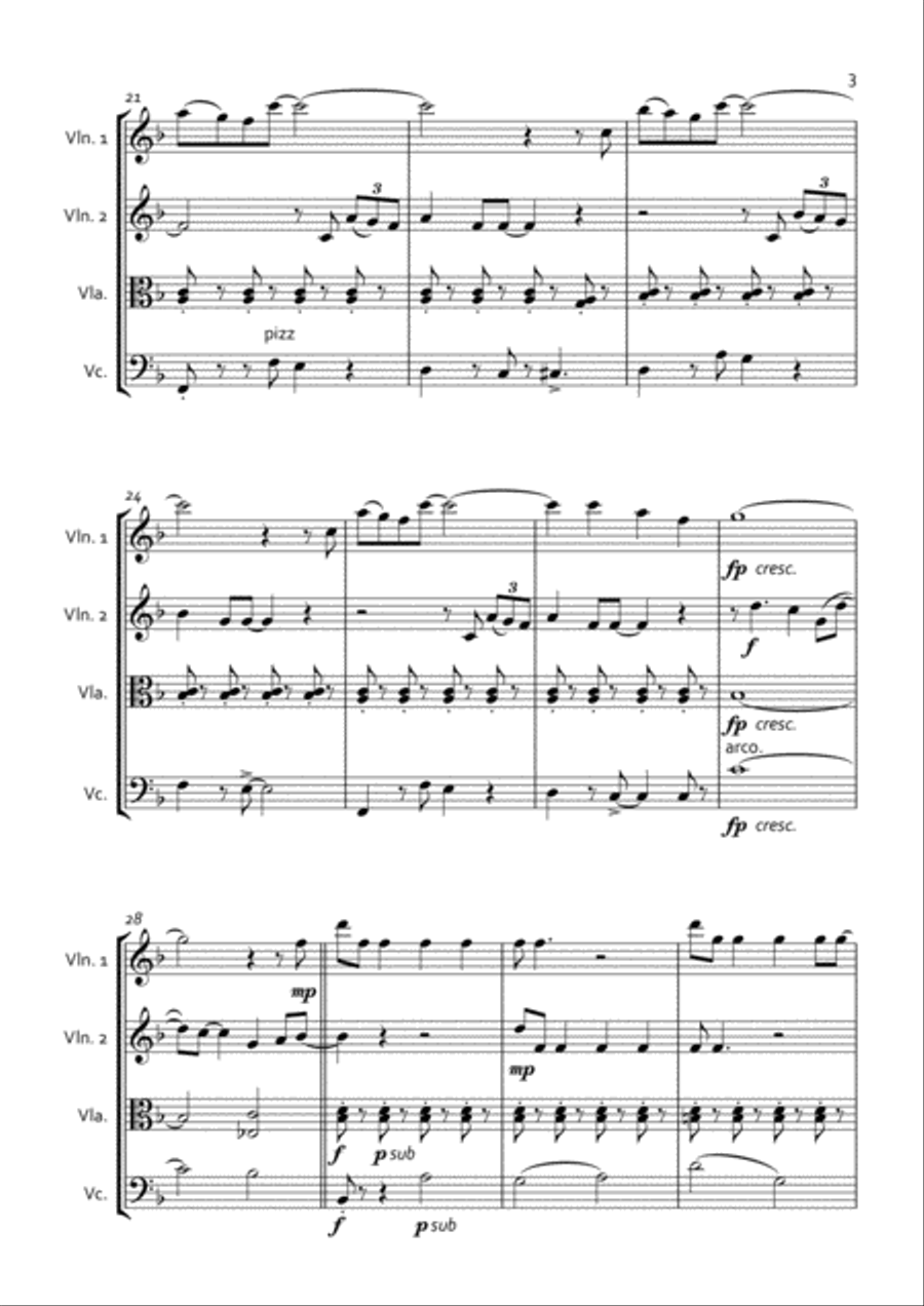 Baby, It's Cold Outside Baby, It's Cold Outside String Quartet scores gallery preview page 3