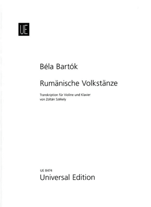 Book cover for Bartok - Rumanian Folk Dances Violin/Piano Arr Szekeley