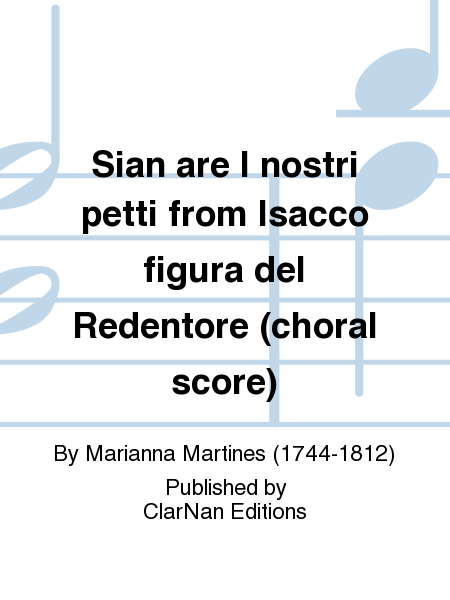 Sian are I nostri petti from Isacco figura del Redentore (choral score)