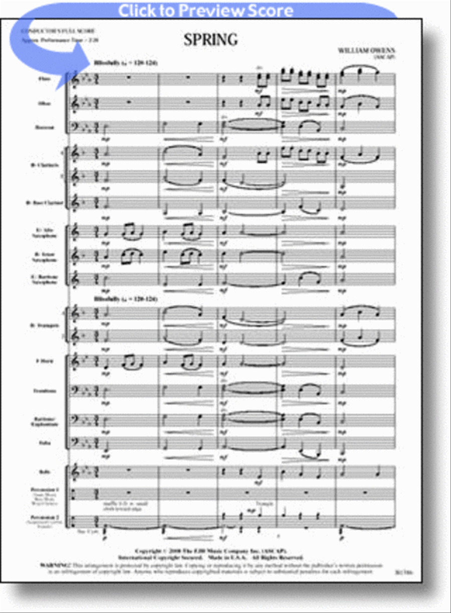 Spring Concert Band scores gallery preview page 1