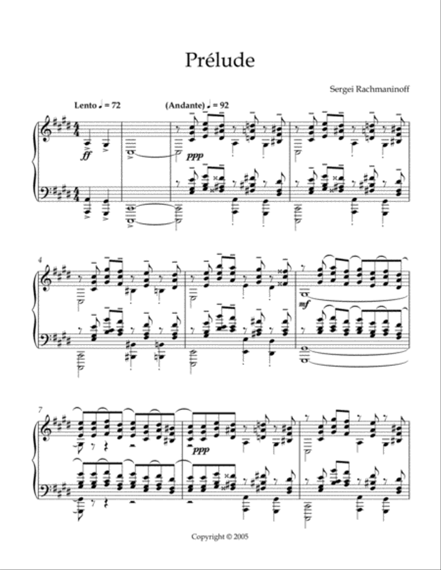 Prelude In C# minor Piano Method scores gallery preview page 2