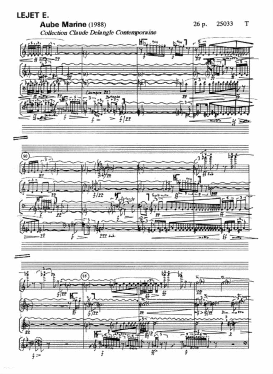 Aube Marine Saxophone Quartet scores gallery preview page 2