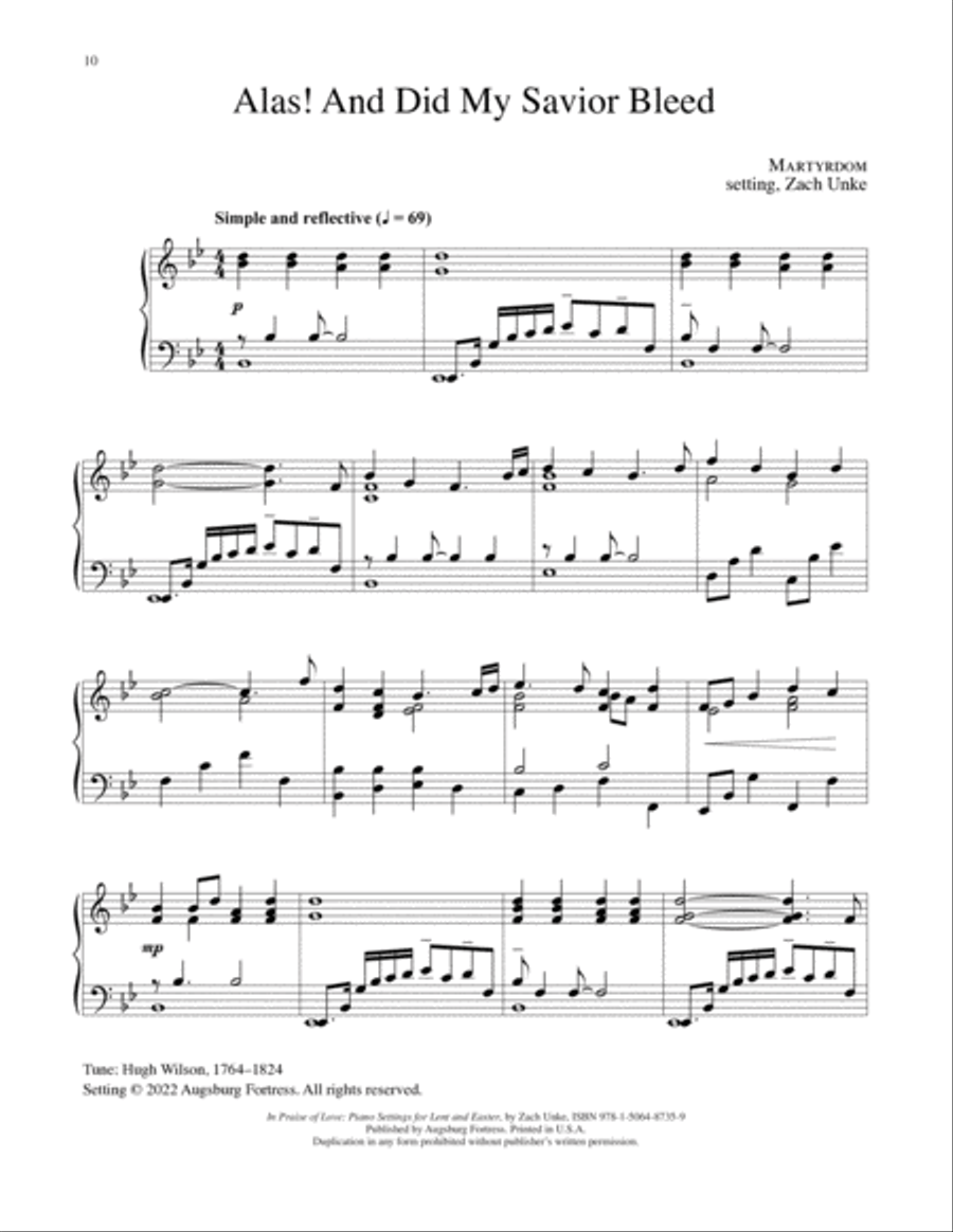 In Praise of Love Piano Solo scores gallery preview page 6