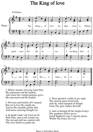 The King of love. A new tune to a wonderful old hymn.