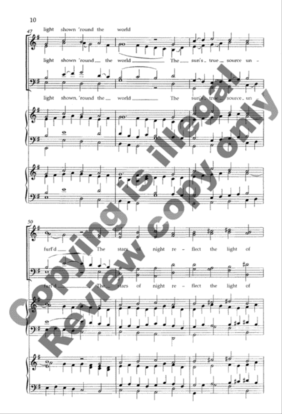 The Son of God Was Singing 4-Part scores gallery preview page 9