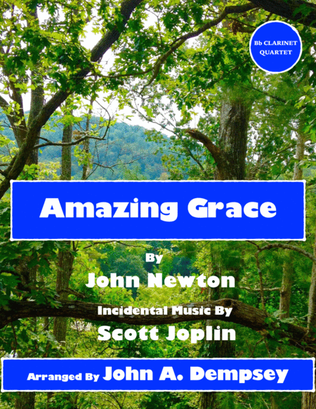 Book cover for Amazing Grace / The Entertainer (Clarinet Quartet)