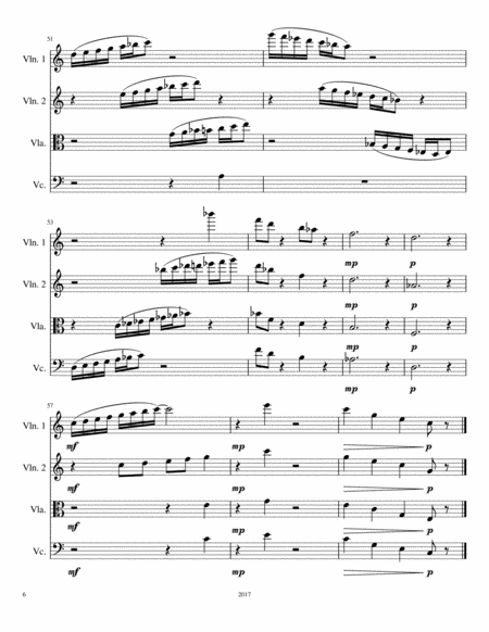 Four Robins (String Quartet) by Eric Bingham-Kumpf Cello - Digital Sheet Music