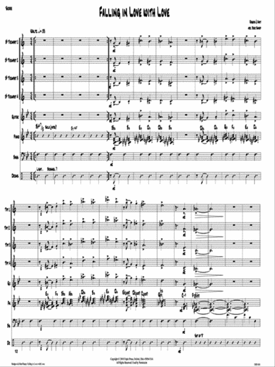 Falling in Love with Love Small Ensemble scores gallery preview page 2