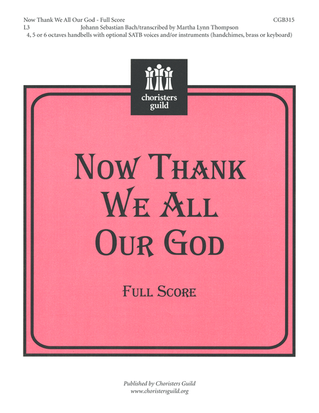 Now Thank We All Our God - Full Score image number null