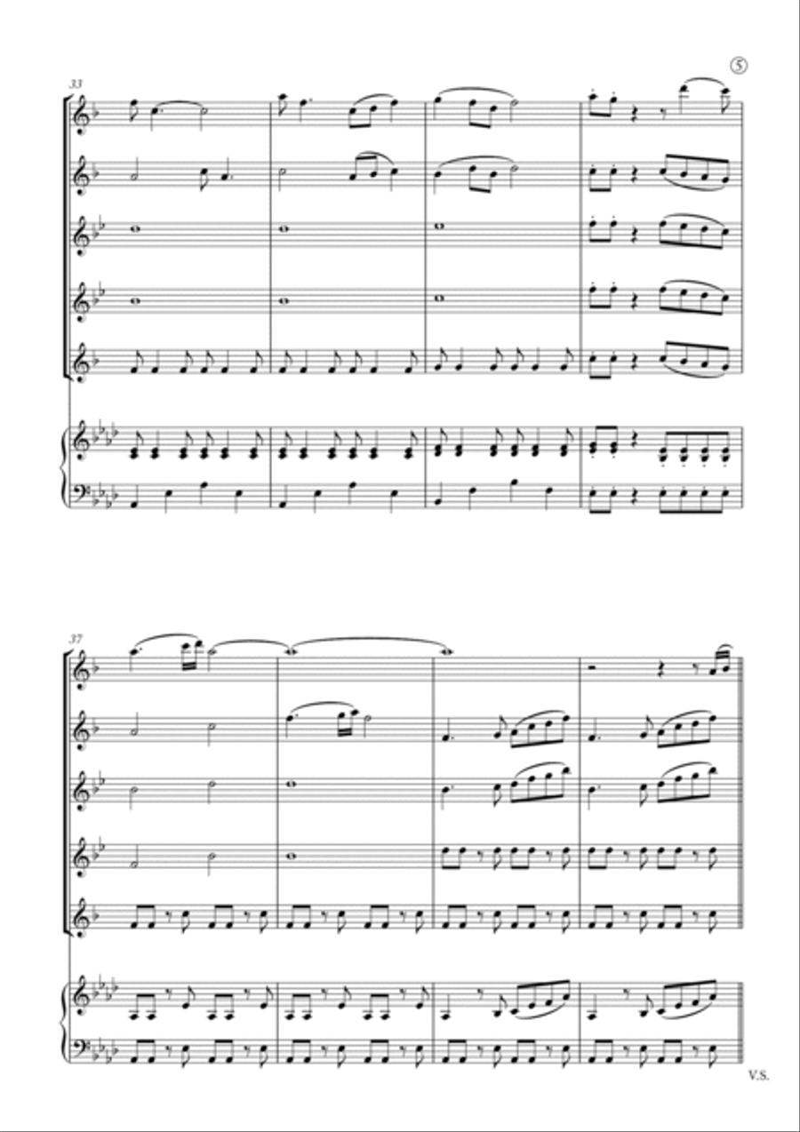 My Girl Saxophone Quintet scores gallery preview page 5