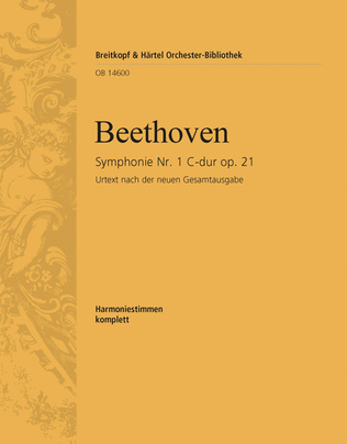 Book cover for Symphony No. 1 in C major Op. 21