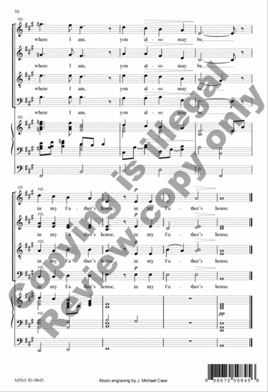 In My Father's House 4-Part scores gallery preview page 18