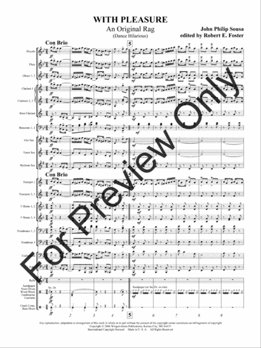 With Pleasure Concert Band scores gallery preview page 4